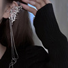 Advanced ear clips with tassels, light luxury style, high-quality style, bright catchy style, no pierced ears