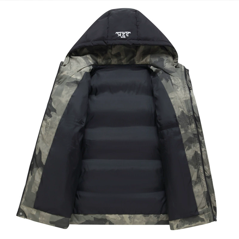 Winter down jacket with down, hoody, Korean style, increased thickness