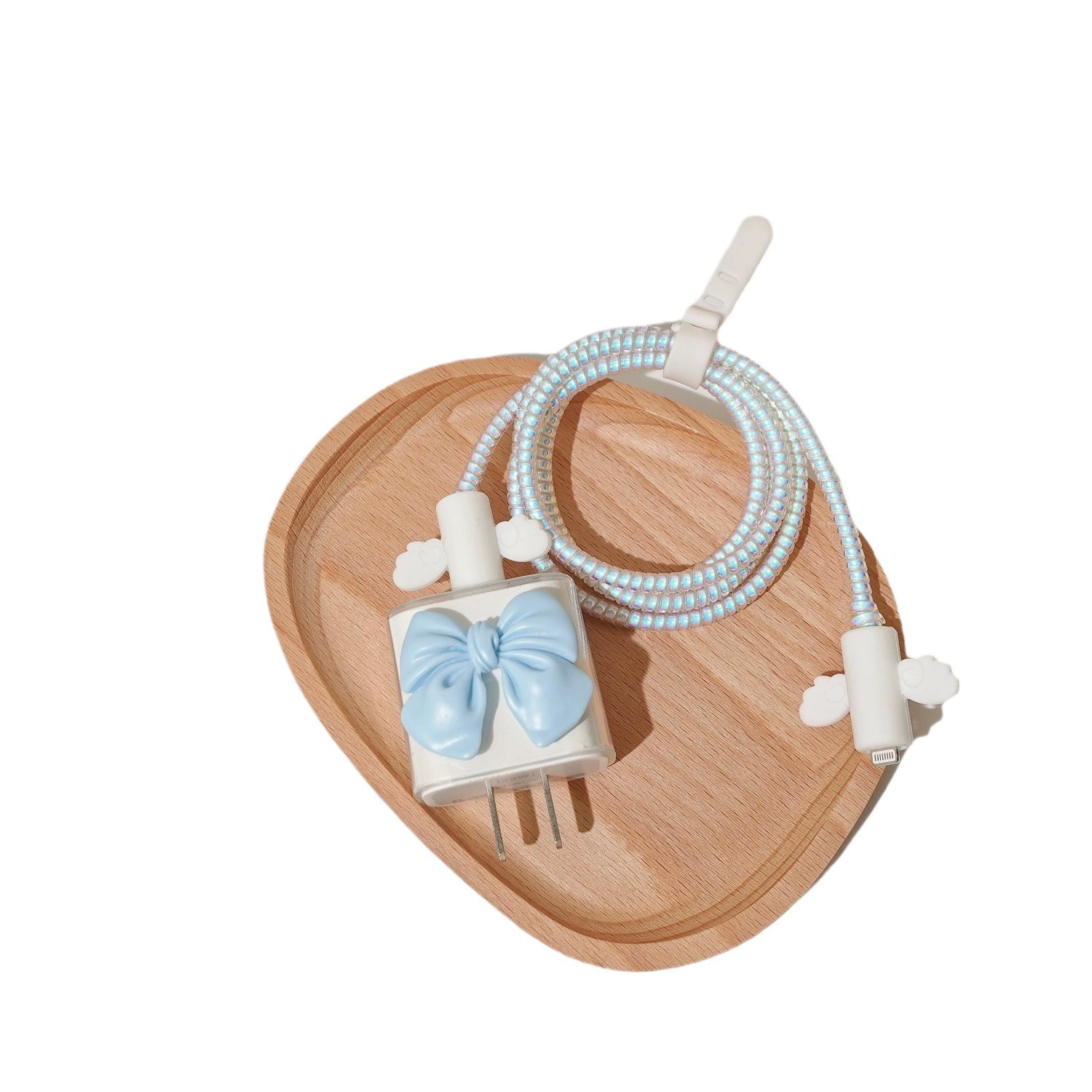 Apple, genuine protective case, protective charger, angel wings, set