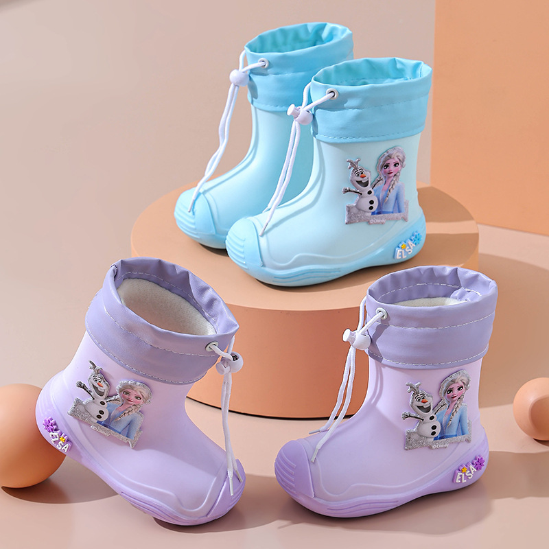 Botas de lluvia de verano para niños antideslizantes con suela suave para niños trapos fríos anti olor para niños de dibujos animados para niños zapatos de lluvia para niños