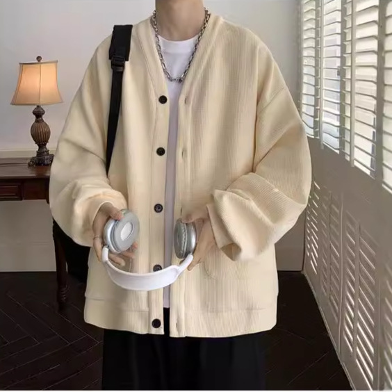 Men's Japanese trend solid sweatshirt