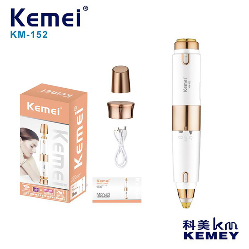 Kemei Women's Double-Headed Shaver Km-152 Private Area Shaver Pubic Hair Razor 2025 New Model