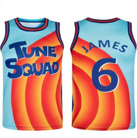 Space Jam 2 James No. 6 jersey adult and children basketball uniform sports suit cos movie character