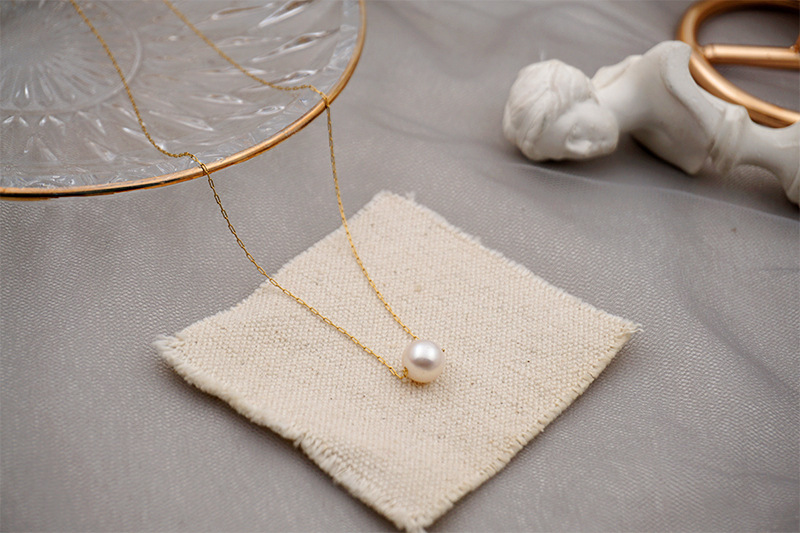 Style Simple Rond Perle Acier Au Titane Collier display picture 5