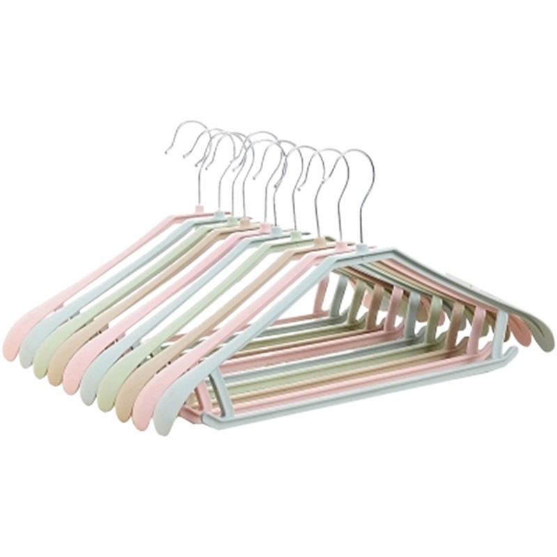 Negrita plástico ancho-hombro percha seco y húmedo de doble uso de secado perchas armario perchas ropa colgando al por mayor