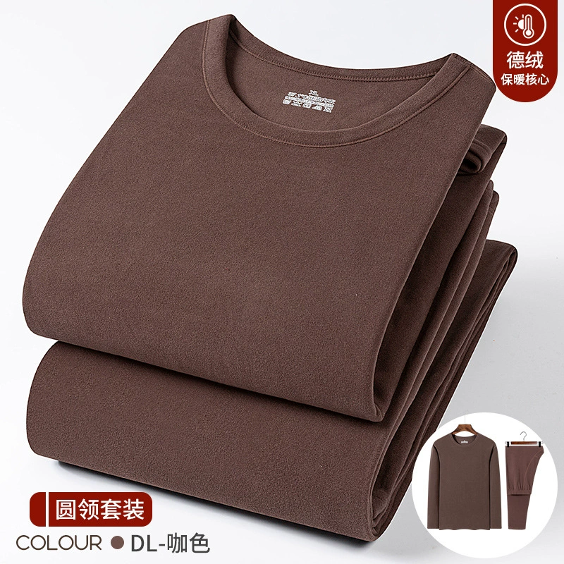 Новый мужской термобелье, костюм с круглым вырезом, одежда и брюки, утолщенный костюм больших размеров, плюс размер 230, пригодный для носки Jin