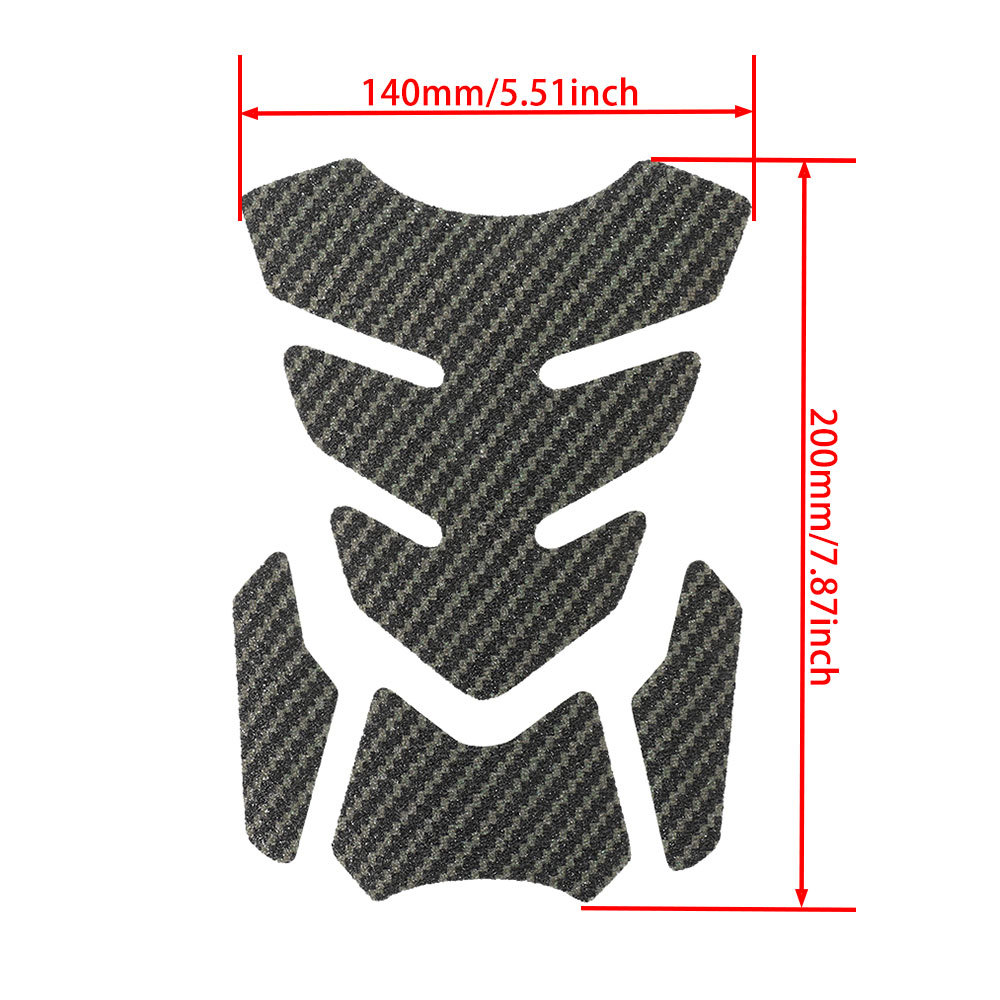 Adecuado para modificación de motocicleta, fibra de carbono, pasta de hueso de pez esmerilado, antideslizante, resistente a los arañazos, impermeable y a prueba de humedad