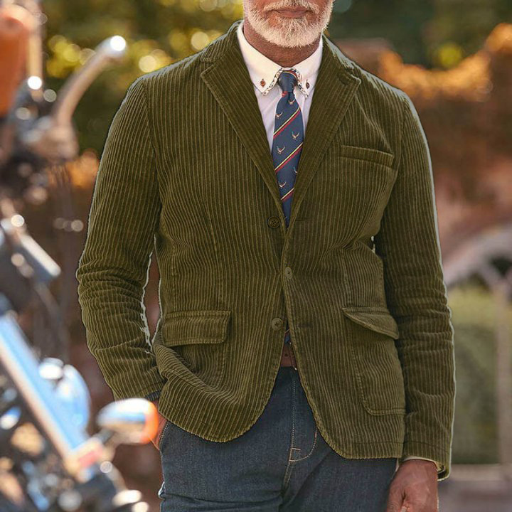 2024 Winter Herren Cord Einfarbig Anzugjacke für Männer_voghion.com