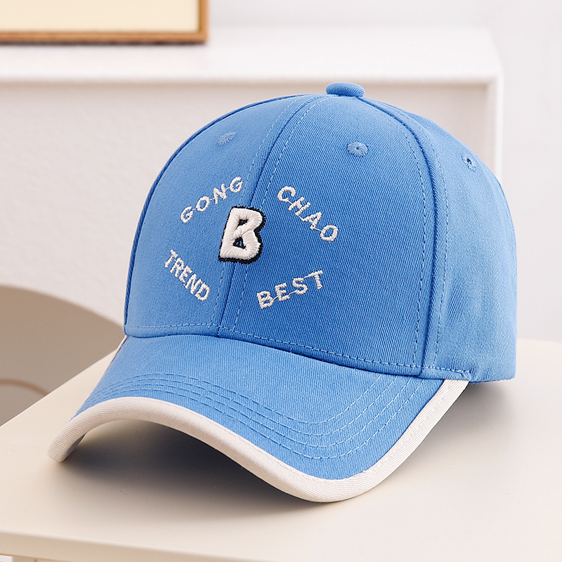 Gorra de béisbol para niños Primavera y otoño 2025 nuevo sombrero de todo fósforo para niños letras bordadas de algodón puro calle sombrero de todo fósforo hombre