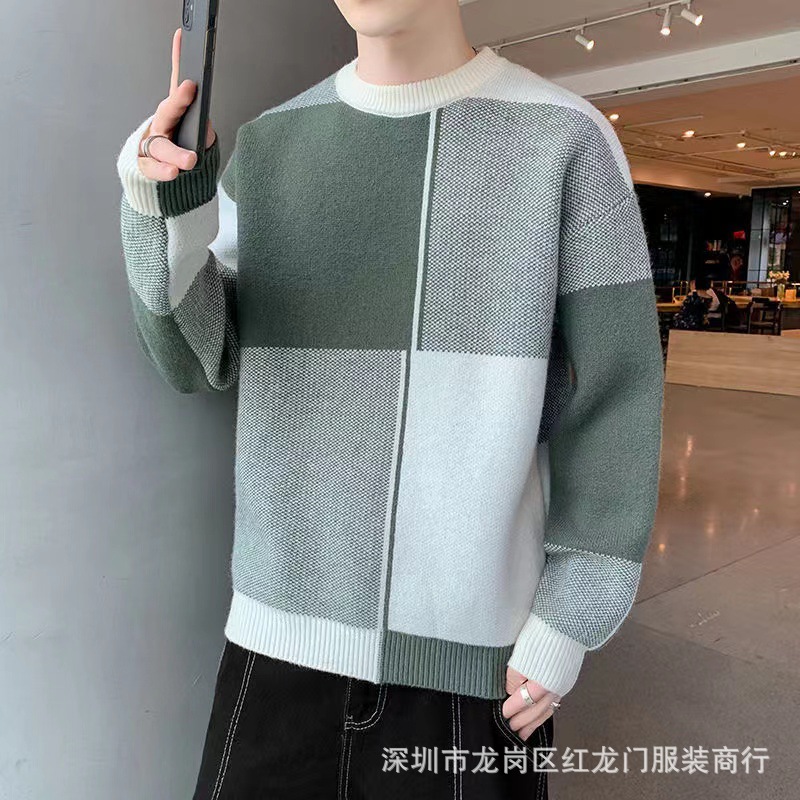 2022 Autumn and winter new stylish thick pullover sweaters for men and warm wool sweaters, wholesale from foreign trade sources at street stalls pic 7