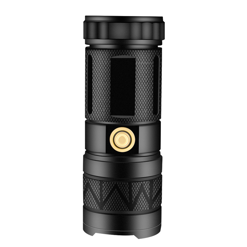 Nueva linterna multifunción al aire libre láser blanco ultra-larga duración de la batería resaltar iluminación de emergencia anti-portátil