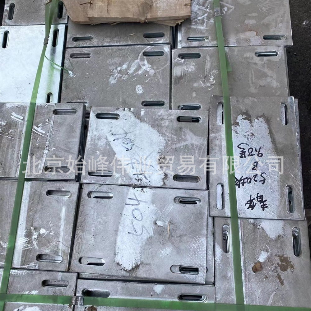 预埋钢板冷热镀锌钢板 钢结构连接钢板幕墙配件冲孔预埋铁板角码