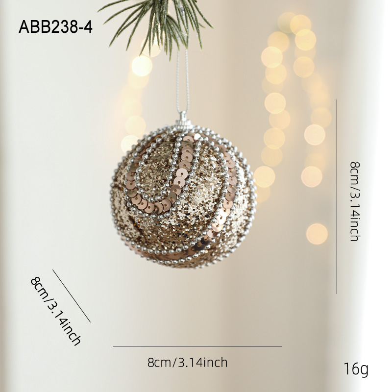 Nueva espuma de Navidad champagne colgante de sexo opuesto polvo brillante polvo adhesivo árbol de Navidad colgante decoración de colgante