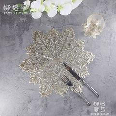 雪花クリスマス花箔押しpvcテーブルマット洋食マット断熱マットキッチンマットクリスマステーマ