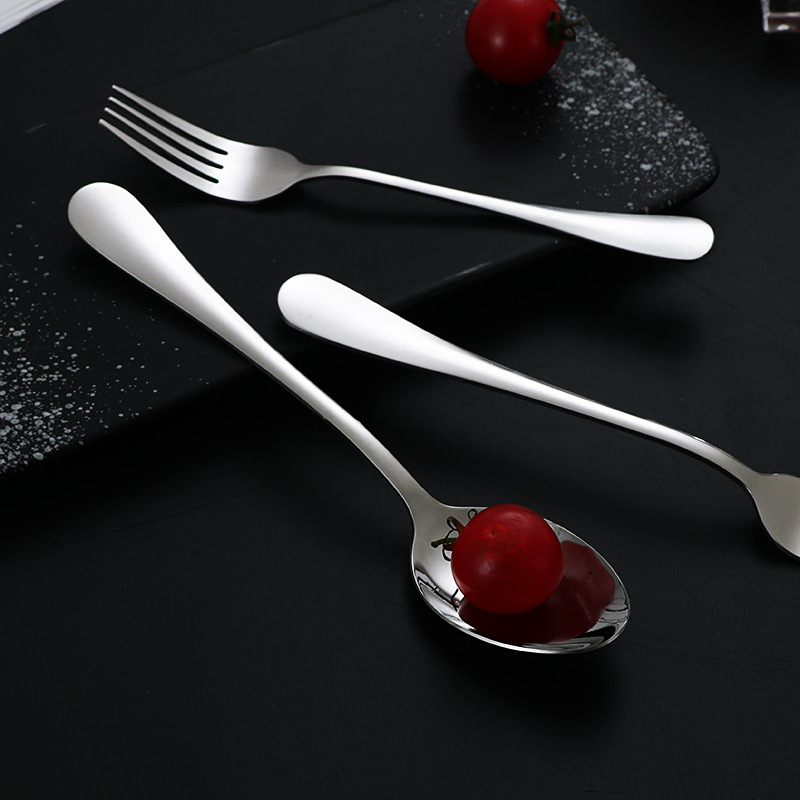 1010 Acero inoxidable vajilla hogar Hotel postre café Mezcla cuchara occidental filete cuchillo tenedor cuchara traje