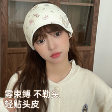 月子发带产后春秋双层纯棉孕妇月子帽子秋冬头巾产妇护额头防头风