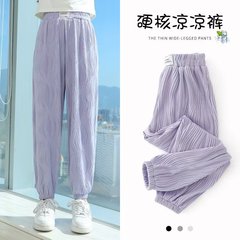 休閒褲子流行普通休閒褲童裝女新款氣質潮流中陸夏季ins長褲