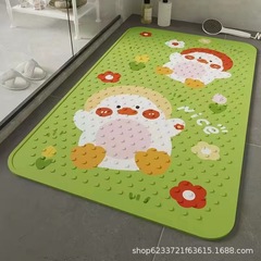 吸盤付きバスルーム滑り止めマット、子供用夏用バスフットマット、シャワールーム漫画バスルーム滑り止めフロアマット