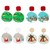 Christmas accessory for elderly, acrylic earrings, European style