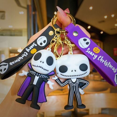Cross-border Christmas Horror Nights PVC key chain pendant car bag key chain accessories cartoon doll pendant