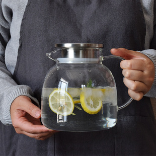 Stainless Steel Glass Cold Water Kettle Set Teapot Cool Boiling Water Cup Kettle Household Cold Water Kettle with Water Boiling Cup