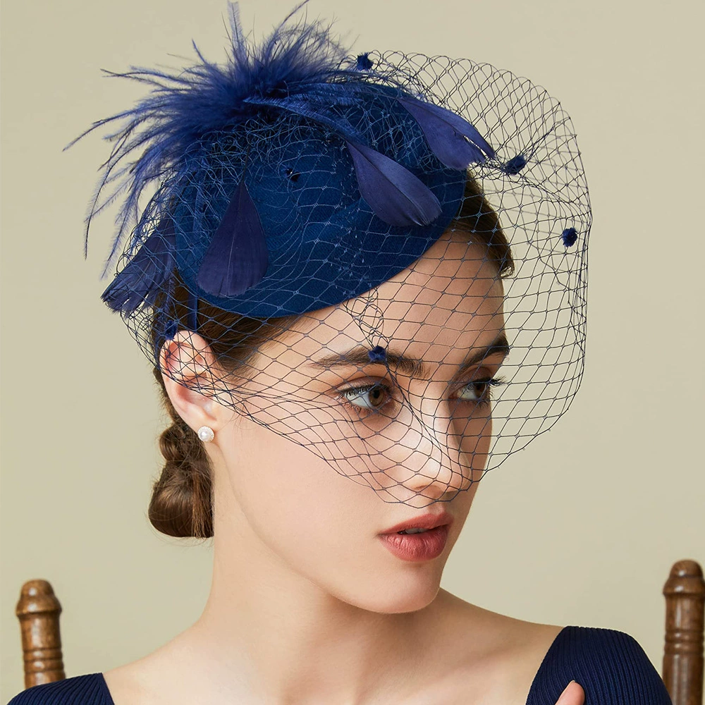 [Cross-border trading), veil, hat for bride, headband, hair accessory, European style]