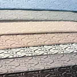 字母春亚纺布料数码印花韩版ins花布羽绒服面料棉衣面料防水