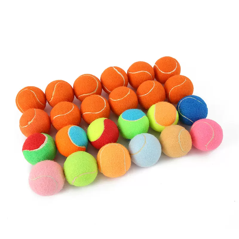 厂家批发网球 多种颜色可选单人训练散装网球练习高弹力耐打网球