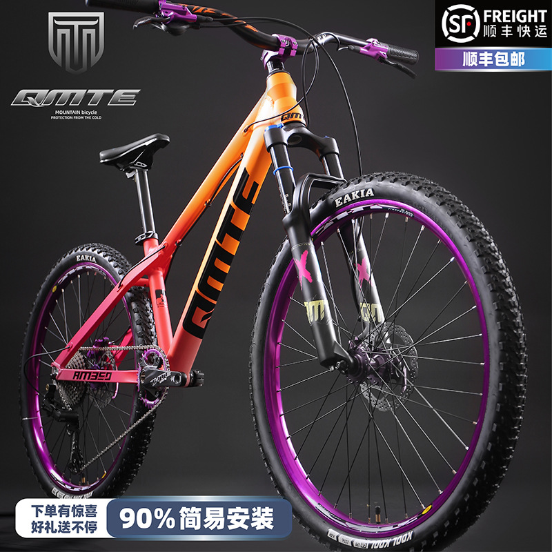 Qimeite Am Dirt Bike Mountain Bike Bicycle All-Terrain Off-Road Variable Speed 4-Piston Oil Disc Air Pressure Front Fork