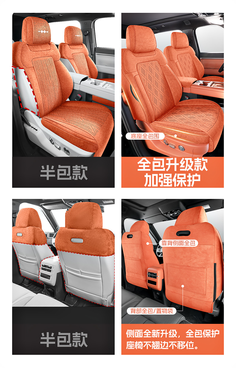 2025 Model Fang Cheng Bao Titanium 7 Seat Cushion Full Cover Four-Season Suede 25 Model Titanium 7 Seat Cover Interior Modification Car Seat Cover