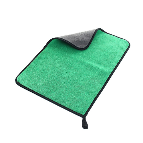 Coral velvet car wash towel home cleaning mop double-sided thickened can customize logo car beauty car cleaning cloth