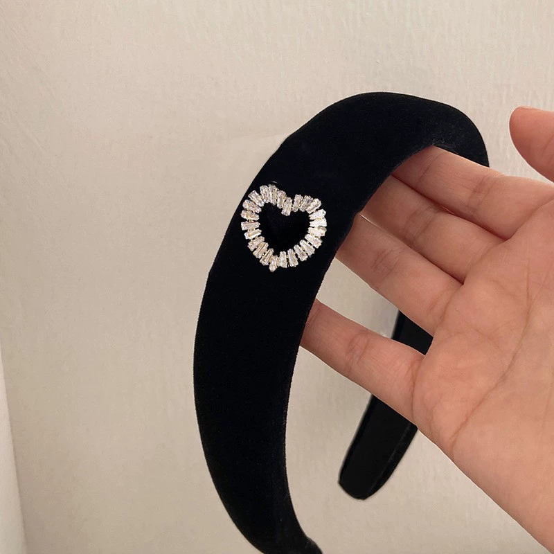 Ободок (стиль Chanel) — черная лента и широкий палитра цветов, элегантный корейский дизайн