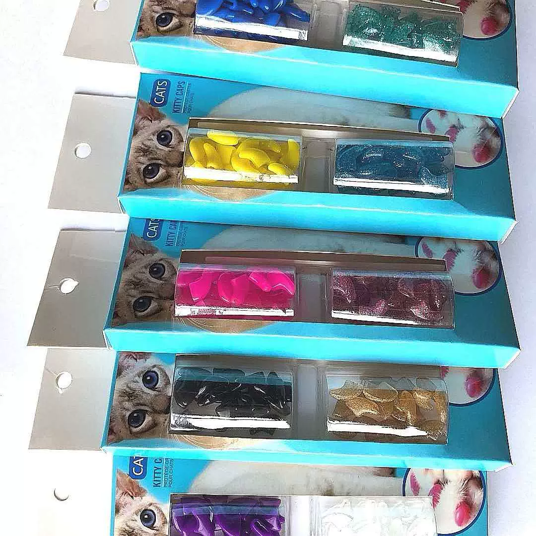 宠物指甲套狗狗指甲套猫咪指甲套猫狗爪套防抓泡盒装40颗