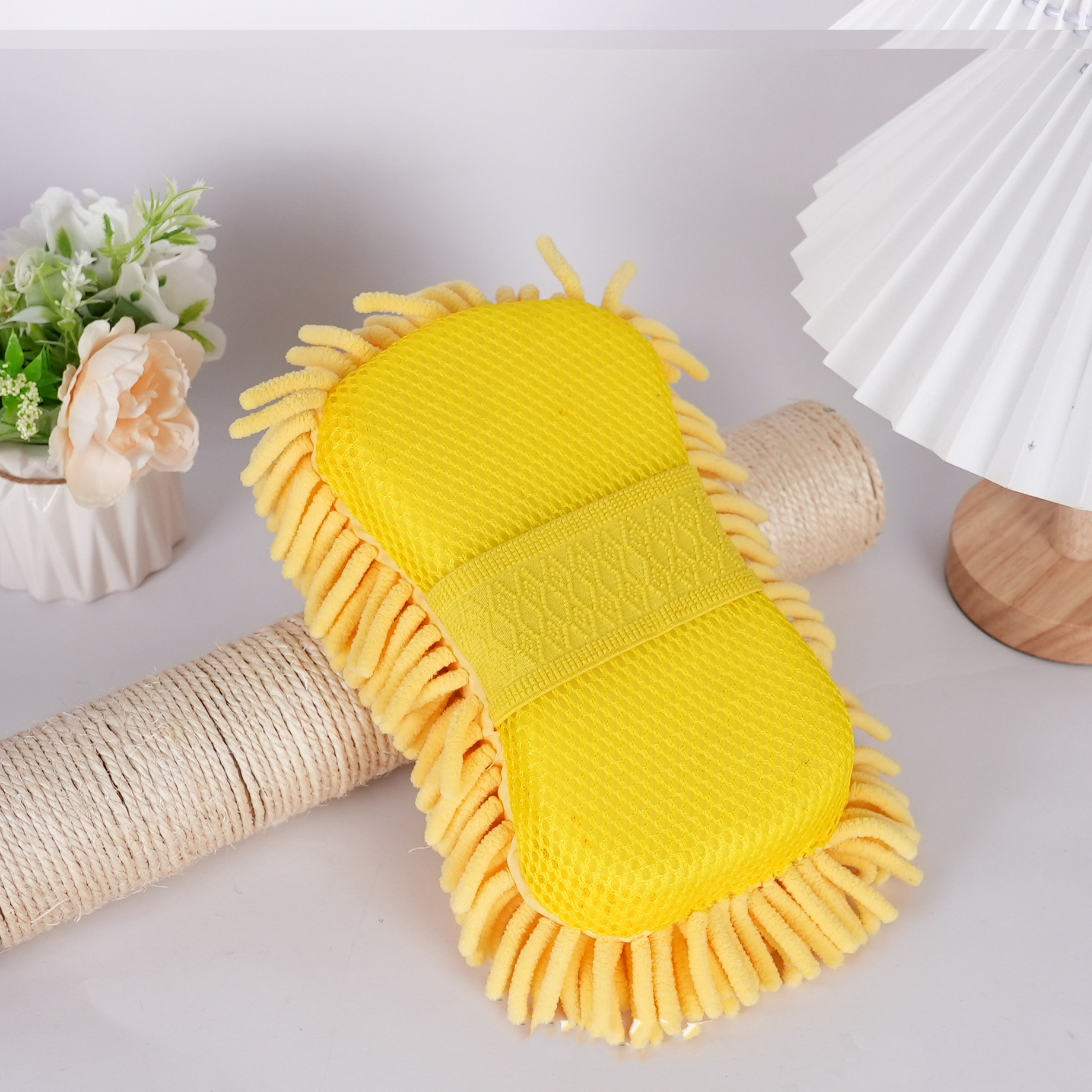 Bolsa de esponja de Chenille no es fácil de herir pintura de automóvil coral limpiador de tela espesa toalla de esponja guantes de lavado de automóviles