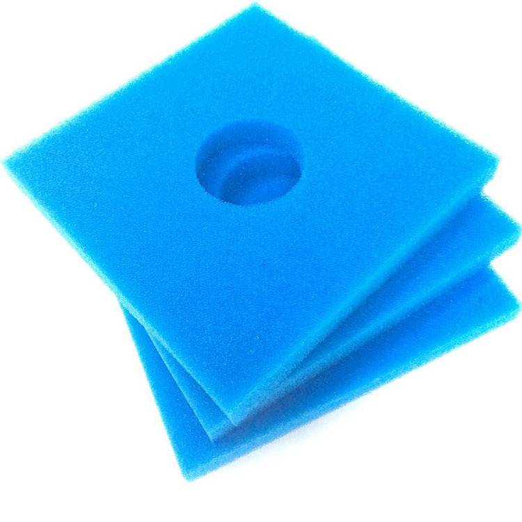 批发蓝色水槽过滤海绵 5mm机柜防尘透气网棉 空气循环过滤棉定 制