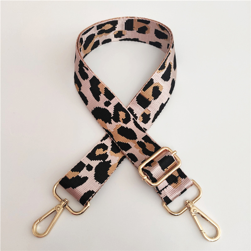 New color leopard wide shoulder strap adjustable single shoulder diagonal span bag long shoulder strap bag accessories belt replaceable shoulder strap