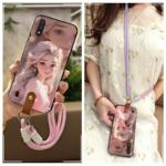 适用三星手机壳女款散热腕带潮流简约挂绳卡通新款硅胶质感数码