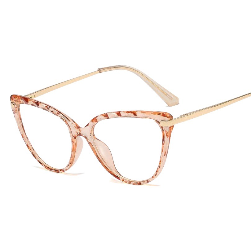 92302 TR90 primavera pierna de metal gafas de llanura de Las Mujeres de Europa y América Retro corte frontera azul gafas de luz puede ser equipado con miopía