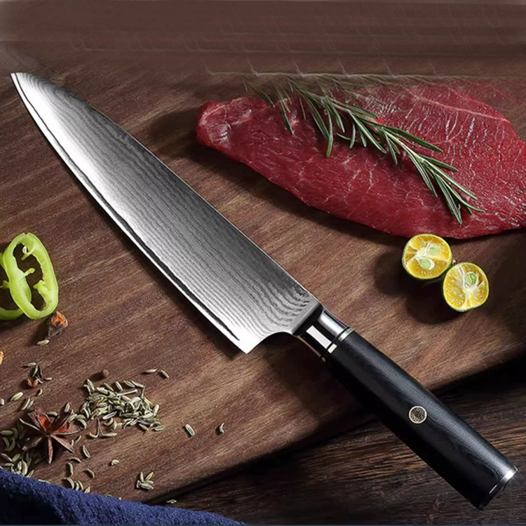 Торговый Amazon набор ножей из дамасской стали для дома кухня овощной мясной кухонный нож с ручкой в виде цветка