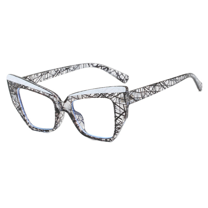 Nuevas gafas anti-luz azul de moda de ojo de gato de color en contraste TR