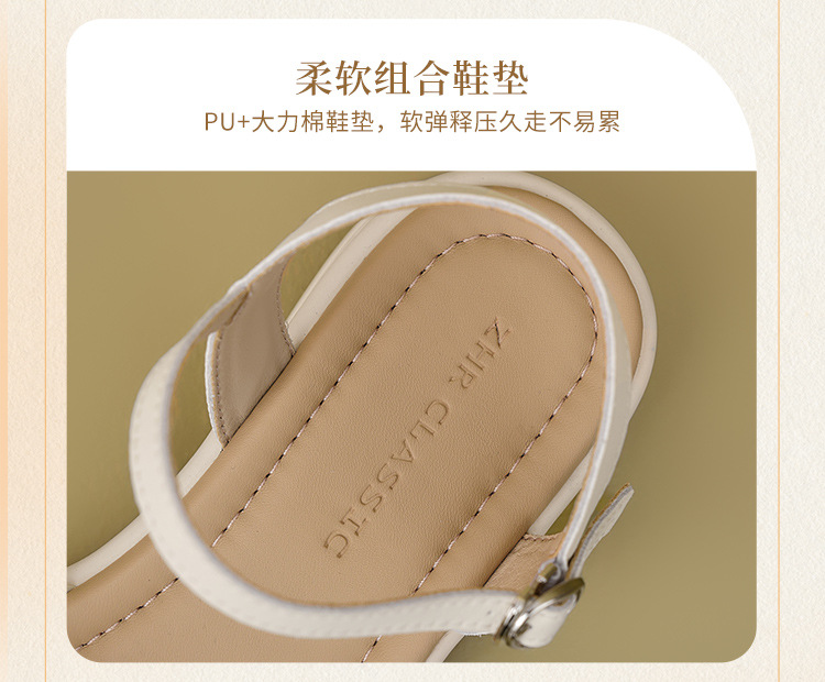 Dép sandal nữ quai chữ V đế thấp siêu mềm nhẹ — CE56 màu vàng nhạt chi tiết 12