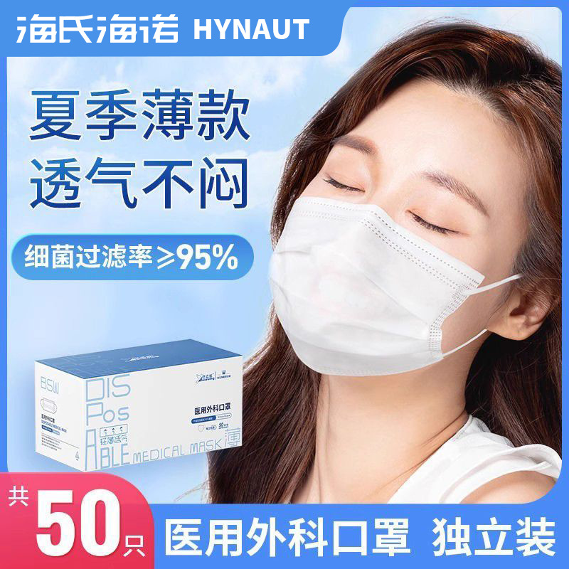 Summer thin breathable disposable medical mask