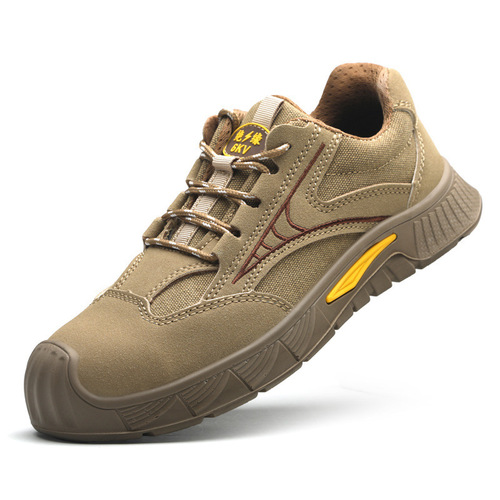 Summer safety shoes for men, electrician shoes, anti-puncture, anti-impact, comfortable, breathable, steel toe cap, non-slip, lightweight, safe.