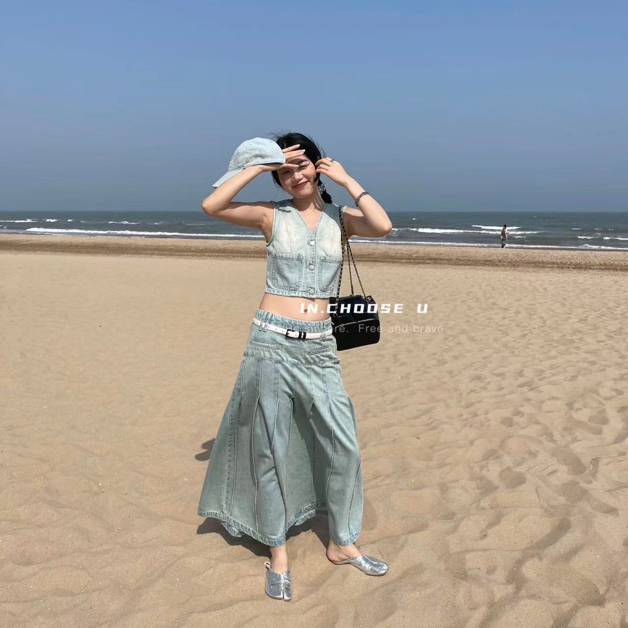 Summer light denim set