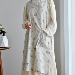 外貿跨境ins兩片式防水圍裙韓版廚房花藝美術罩衣奶茶美甲圍腰兜