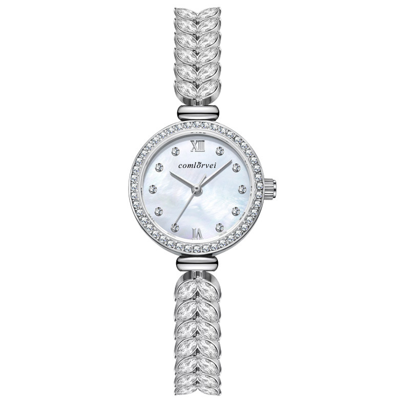 Kangluowei Fashion Niche Women's Watch, Starry Sky Mermaid Bracelet Women's Watch, Niche Full Diamond Quartz Watch