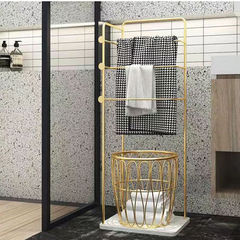 バスタオル棚高級バスルーム棚床置き鉄芸シンプル現代トイレタオル棚トイレ棚