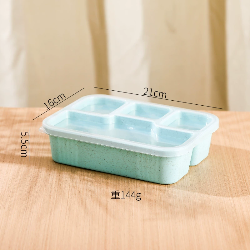 Lunch box, plastic 1000 ml, 4‑compartment kids bento for elementary students, mixed colors