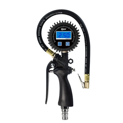 Inflatable integrated electronic large screen digital display tire pressure gauge tire pressure gauge air gun air meter deflation pressure measurement factory direct sales (Air pressure gauge/tire pressure gauge) - km-1101lcd