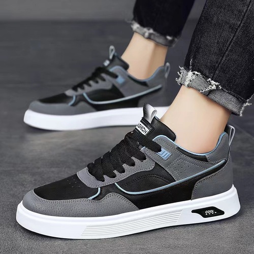 Outdoor men's shoes summer breathable 2024 new student leather youth sneakers men's versatile casual sports trendy shoes
